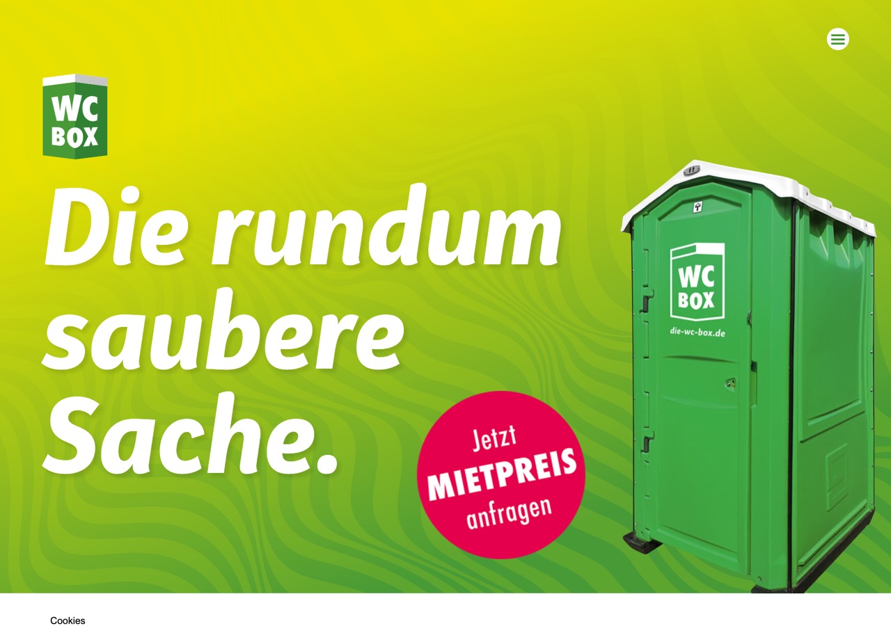 Alte Website: WC Box, Berlin (vorher)